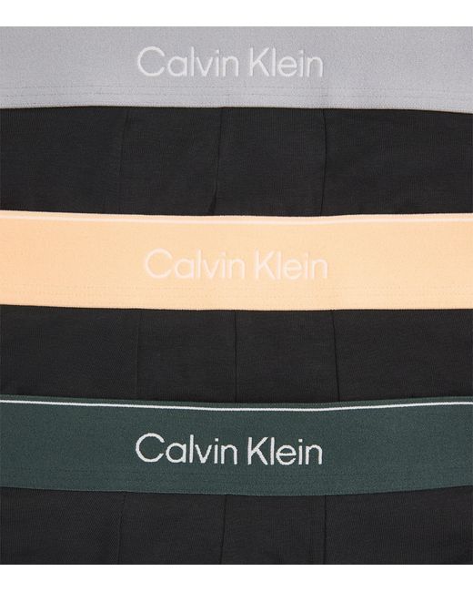 Calvin Klein Black Cotton Stretch Icon Trunks for men