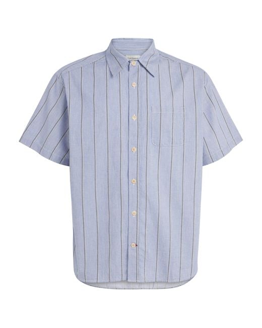Oliver Spencer Blue Organic Cotton Atlanta Shirt for men