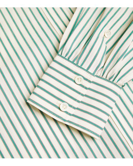 FRAME Blue Oversized Striped Shirt