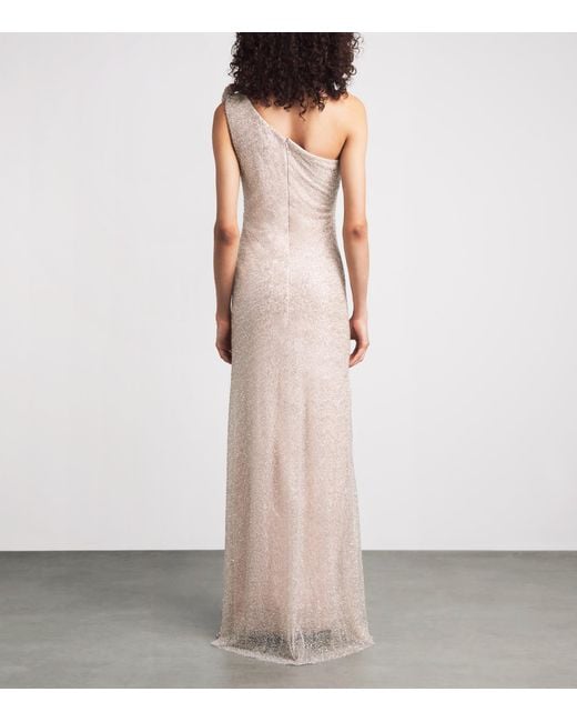 Gaurav Gupta White Draped Lunaris Glisten Gown