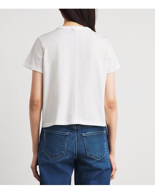 PAIGE White Cotton Rhodes T-Shirt
