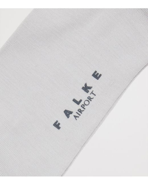 Falke White Wool-Blend Airport Socks for men