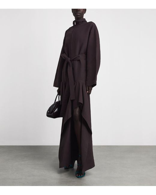 Alaïa Black Paper-Blend Ruffled Jumpsuit