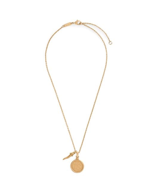 Dolce & Gabbana Metallic Medal And Horn Necklace