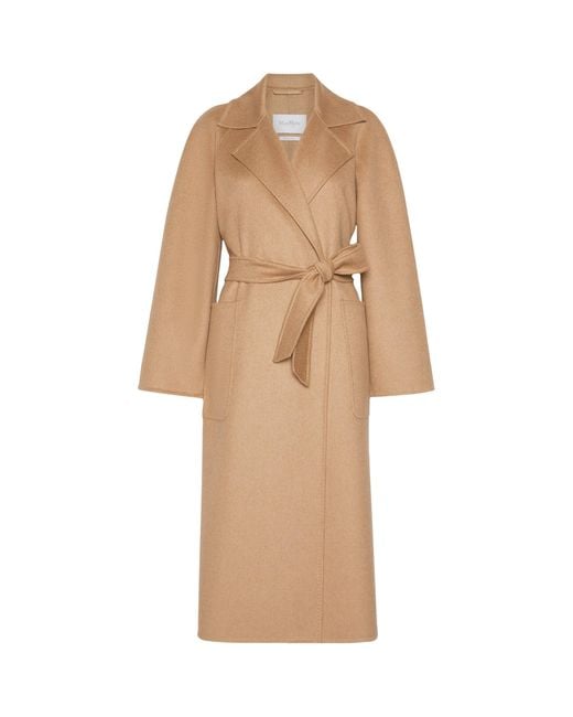 Max Mara Natural Camelwool Belted Coat