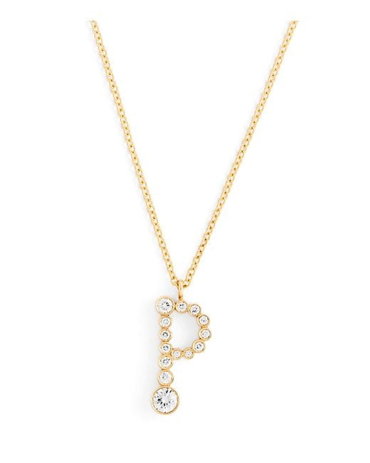 Sophie Bille Brahe Metallic And Diamond Soprano 'P' Necklace