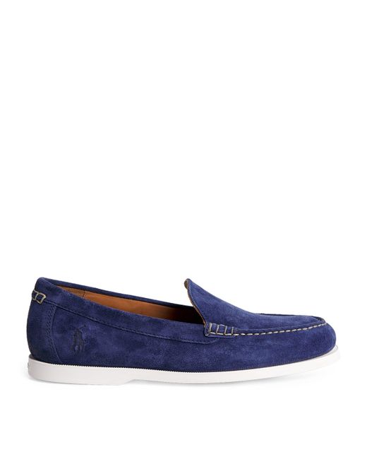 Polo Ralph Lauren Blue Suede Merton Venetian Loafers for men