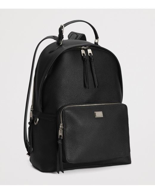 Dolce & Gabbana Black Leather Vittoria Backpack for men
