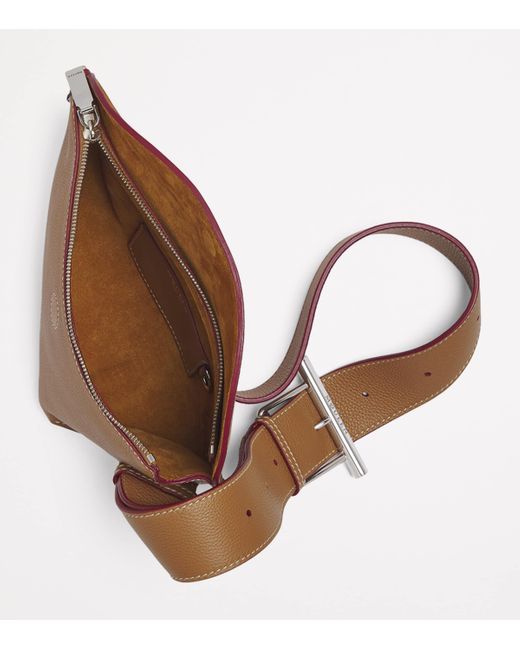 Alexander McQueen Brown Leather The T-Bar Sling Cross-Body Bag