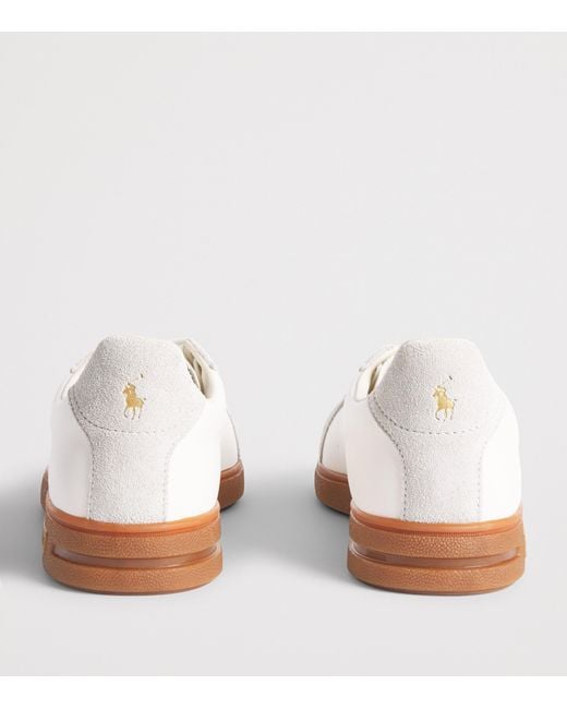 Polo Ralph Lauren White Leather Bedford Sneakers for men