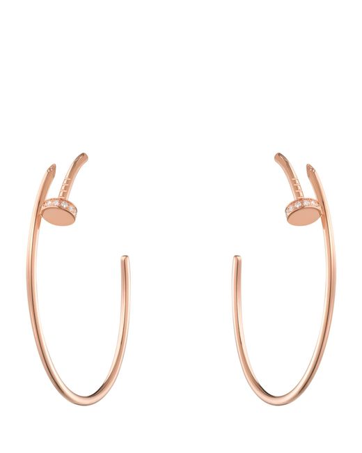 Cartier Metallic And Diamond Juste Un Clou Hoop Earrings