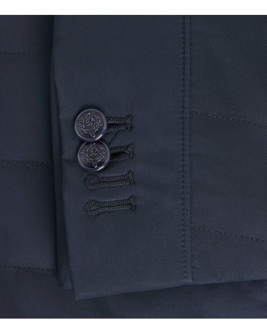 Corneliani Blue Technical Hybrid Blazer Jacket for men