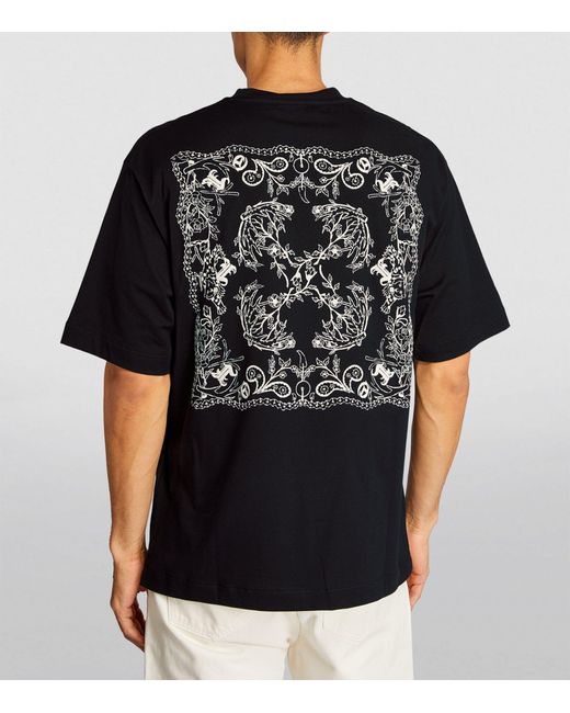 Off-White c/o Virgil Abloh Black Tattoo-arrows Print T-shirt for men