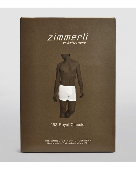 Zimmerli of Switzerland White 252 Royal Classic Boxer Briefs for men