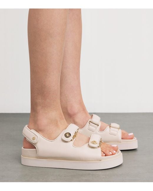 Maje Natural Faux Leather Clover Sandals