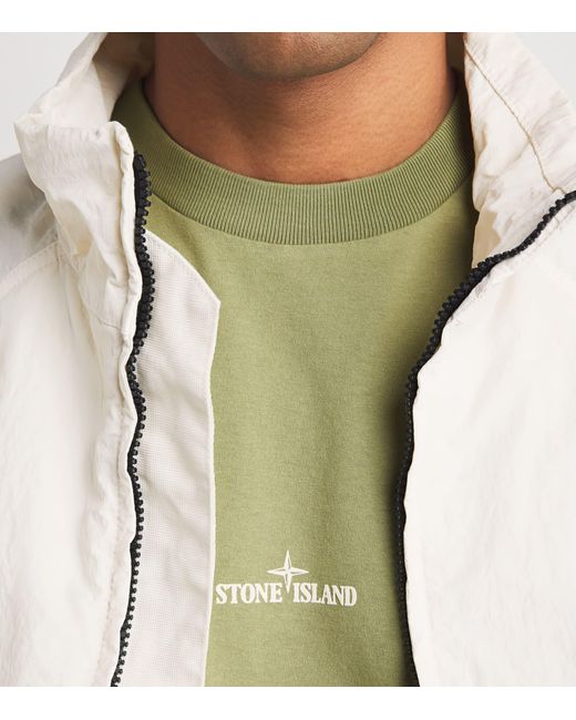 Stone Island Green Organic Cotton Logo T-Shirt for men
