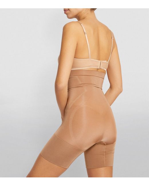 Spanx Brown Sculpt Oncore High-Waist Mid-Thigh Shorts