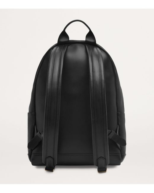 Tom Ford Black Grained Leather Buckley Backpack for men