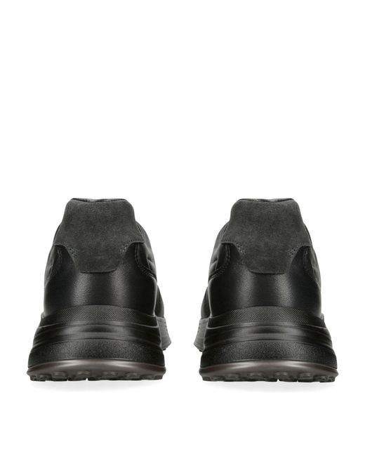 Hogan Black Leather Hyperlight Sneakers for men
