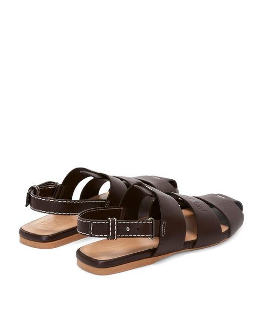 J.W. Anderson Brown Leather Fisherman Sandals