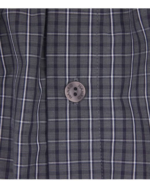 Hanro Gray Cotton Check Fancy Woven Boxers for men