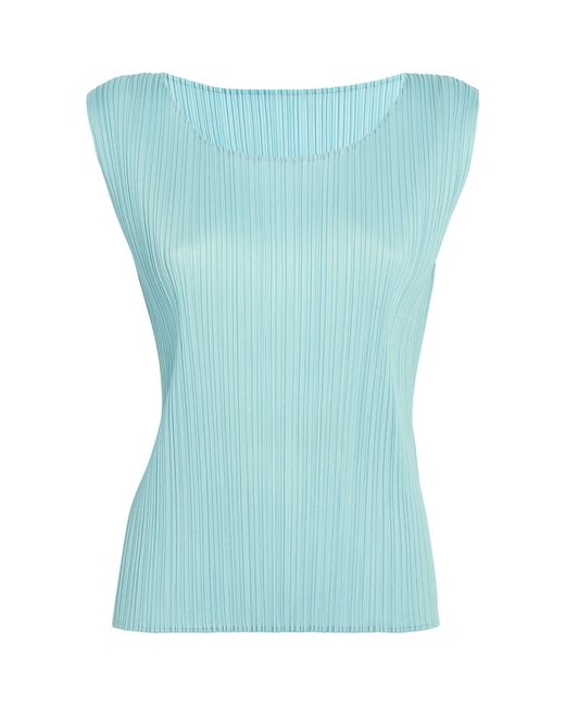 Pleats Please Issey Miyake Blue Monthly Colors March Tank Top