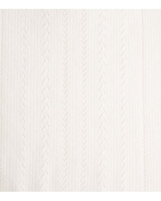 Eberjey White Pointelle Tank Top
