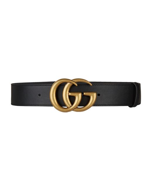 Gucci Black Leather Marmont Belt