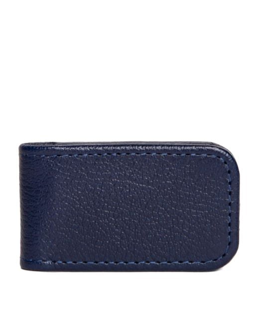 Ettinger Blue Leather Capra Money Clip