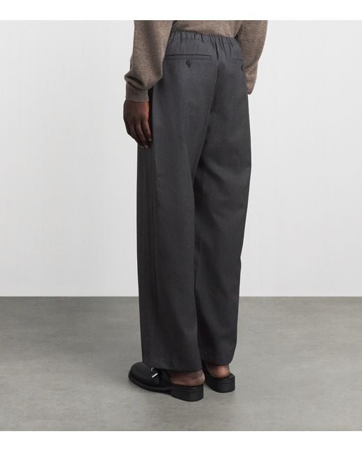 LE17SEPTEMBRE Gray Wool-Blend Drawstring Trousers for men