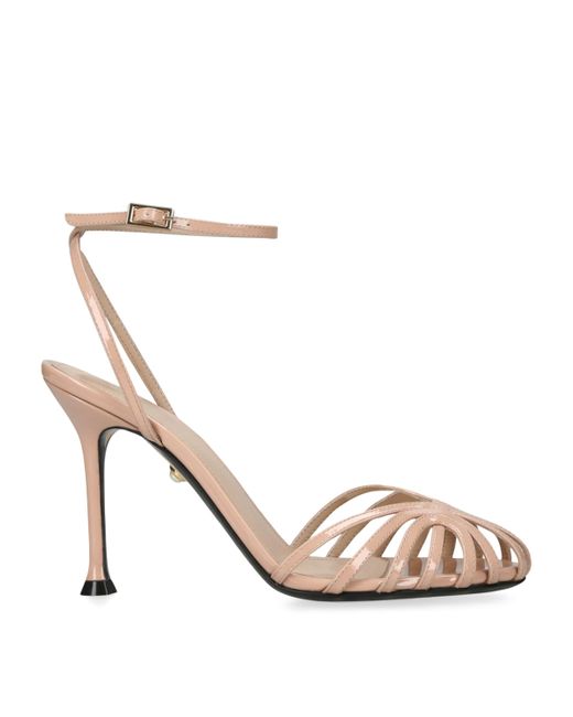 ALEVI Pink Patent Leather Ally Heeled Sandals 95
