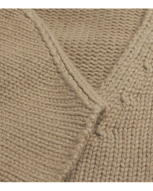 Soft Goat Natural Cashmere Puff-Sleeve Sweater