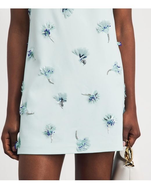 Jonathan Simkhai Blue Embellished Ella Mini Dress