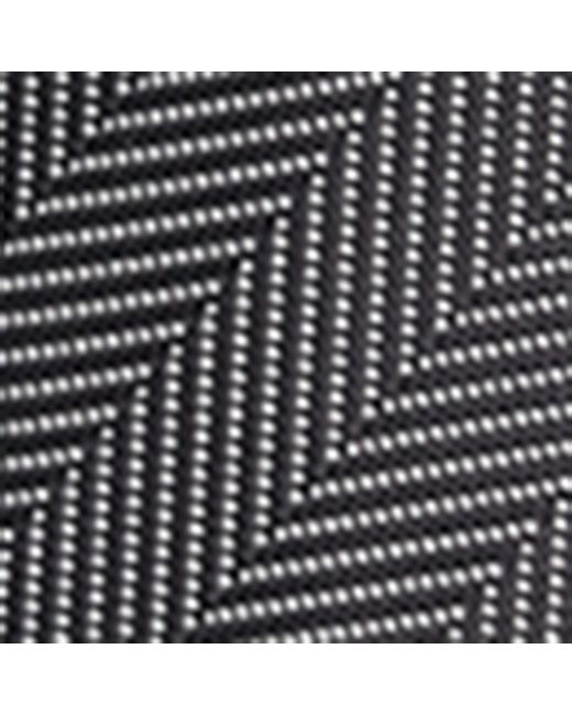 Giorgio Armani White Silk Herringbone Jacquard Tie for men