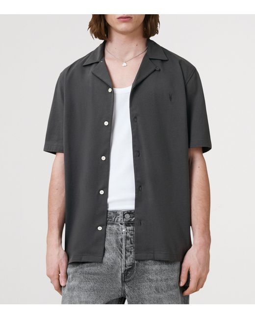 AllSaints Black Cotton Hudson Shirt for men