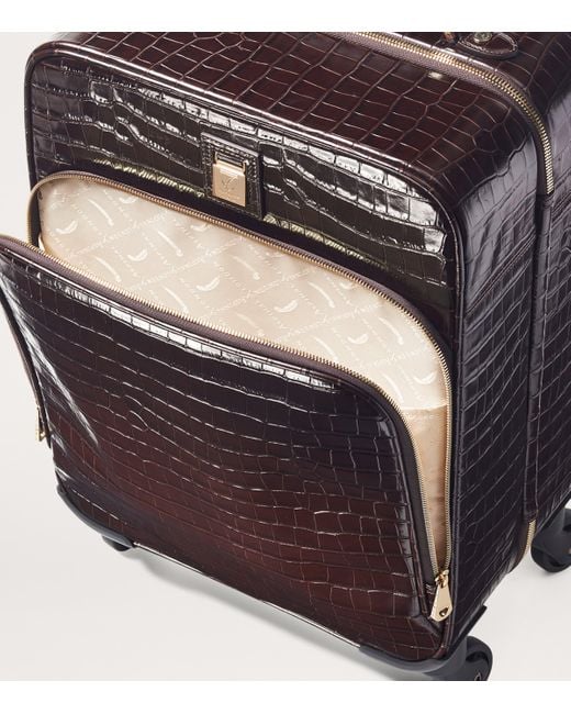 Aspinal Purple Connaught Cabin Suitcase
