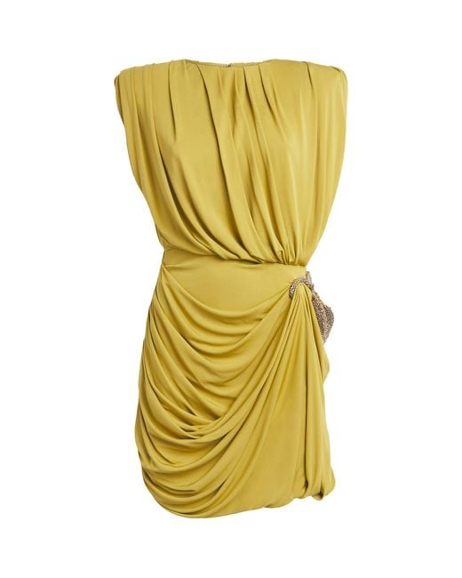 Rachel Gilbert Yellow Jersey Jordan Mini Dress