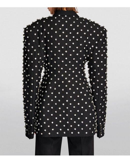 Stella McCartney Black Embellished Double-breasted Blazer