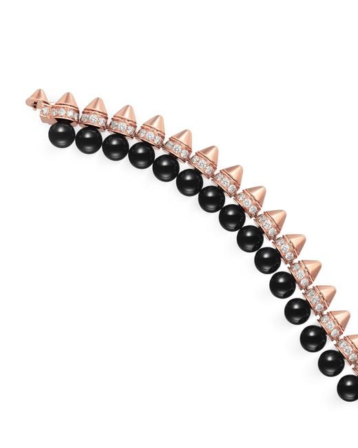 Cartier Metallic Diamond And Onyx Clash De Bracelet