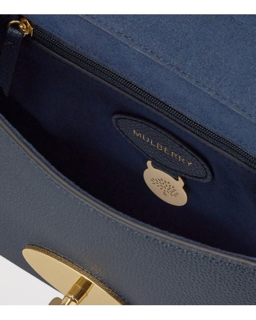 Mulberry Blue Leather Lily Shoulder Bag