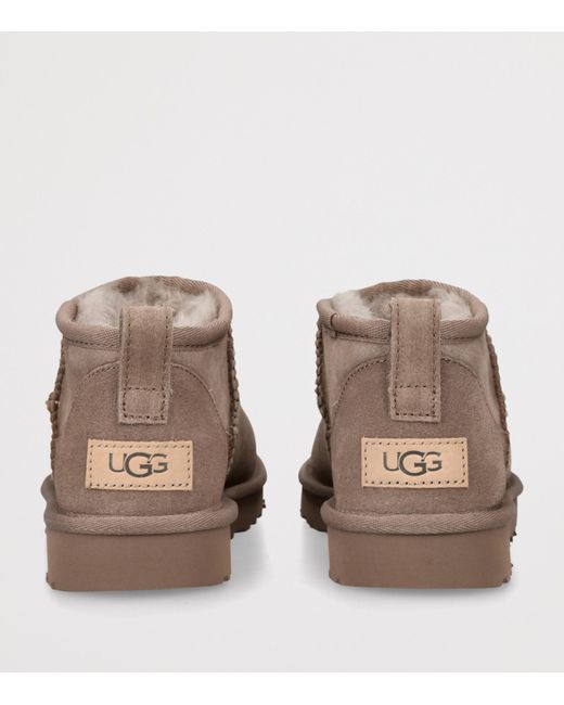 Ugg Brown Suede Classic Ultra Mini Boots