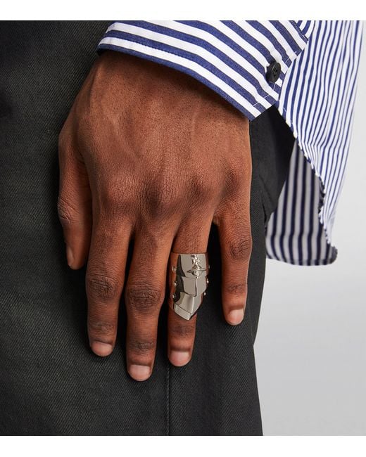 Vivienne Westwood Natural Sterling Armour Ring for men