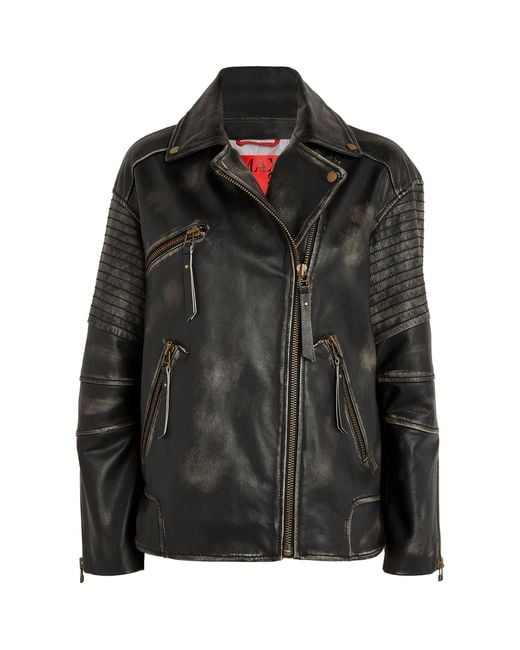 MAX&Co. Black Oversized Leather Jacket