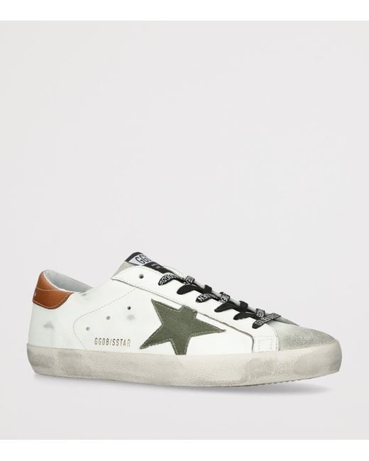 Golden Goose Deluxe Brand White Leather Super-Star Sneakers for men