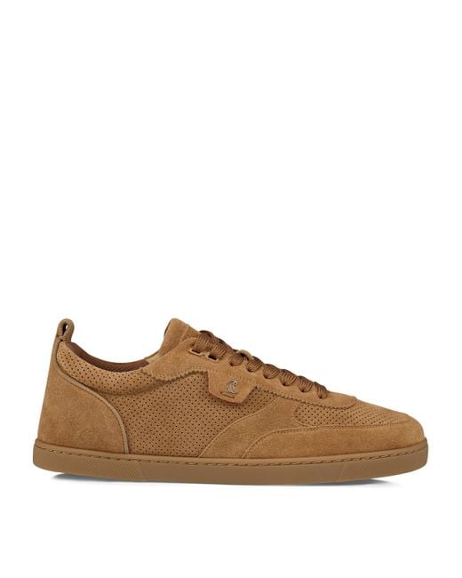 Christian Louboutin Brown Tutti Rui Crosta Suede Sneakers for men