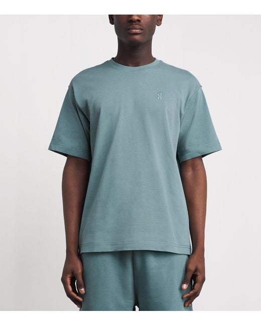 On Shoes Blue Cott Club Collective T-Shirt for men