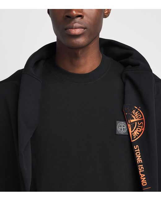 Stone Island Black Organic Cotton Ghost T-Shirt for men