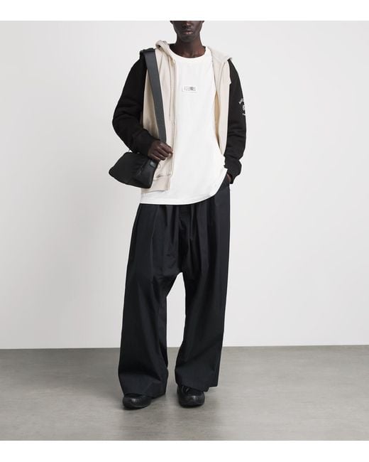 MM6 by Maison Margiela Multicolor Cotton Two-Tone Zip-Up Hoodie for men