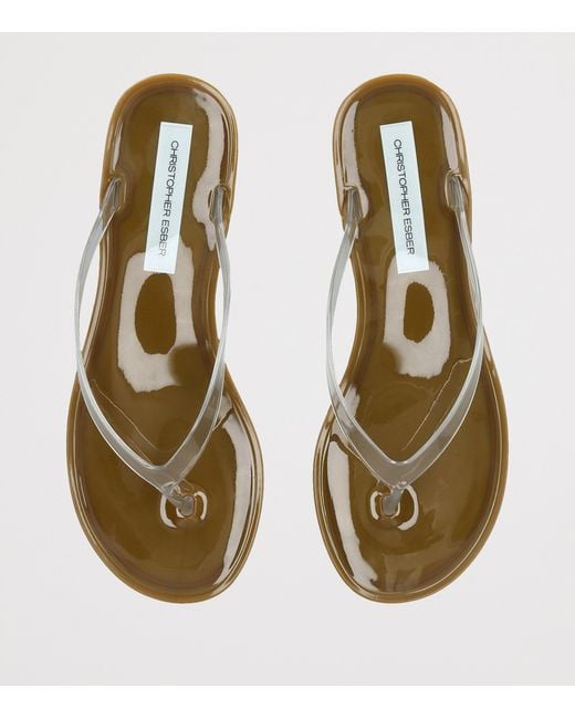 Christopher Esber White Jo Flip Flops