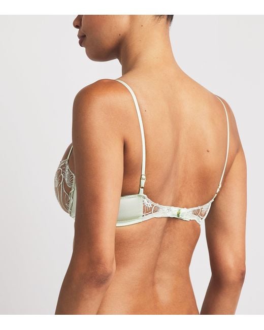 Kiki de Montparnasse White Lace Calla Lily Balconette Bra